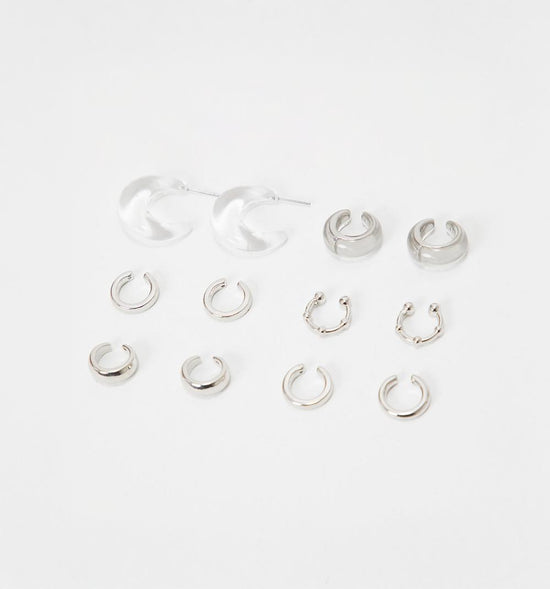 ARETES SET X 6 EARCUFF Y CANDONGA