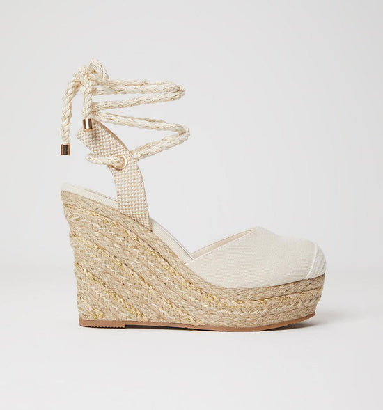 SANDALIA PLATAFORMA YUTE CON LUREX Y CAP