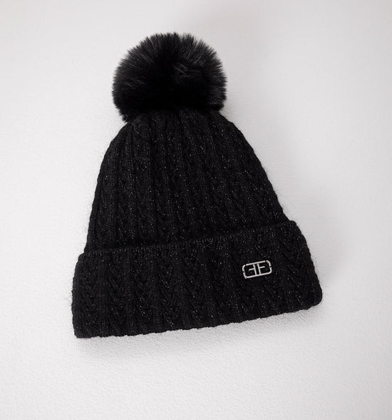 GORRO TEJIDO TRENZADO CON LUREX