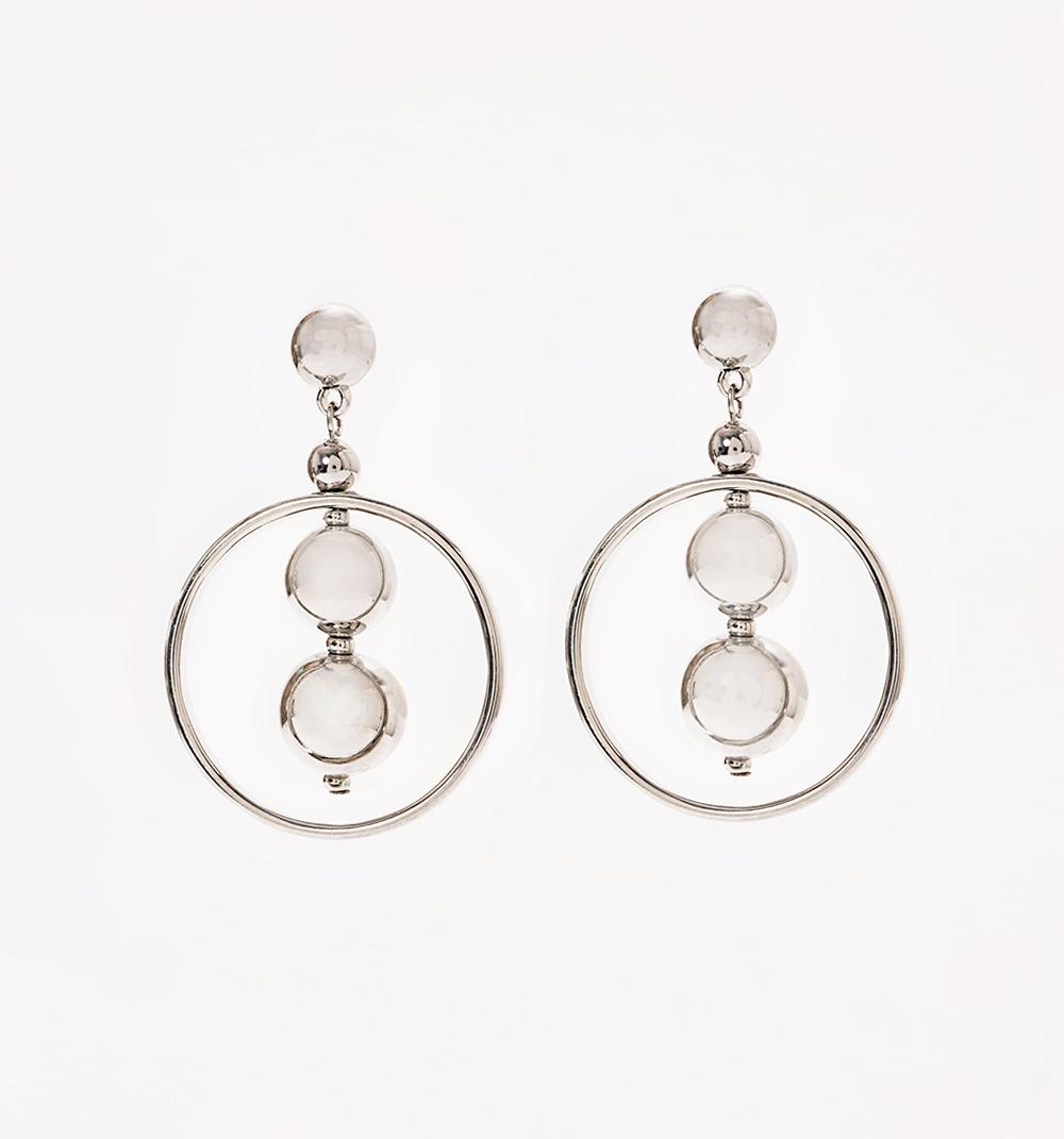 ARETES AROS CON ESFERAS - 1