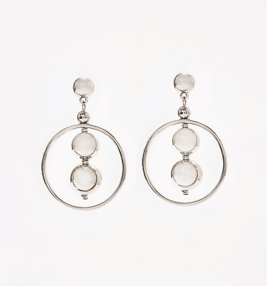 ARETES AROS CON ESFERAS - 1