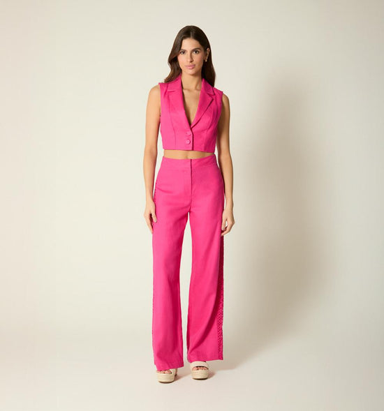 PANTALON PALAZZO TIRO ALTO