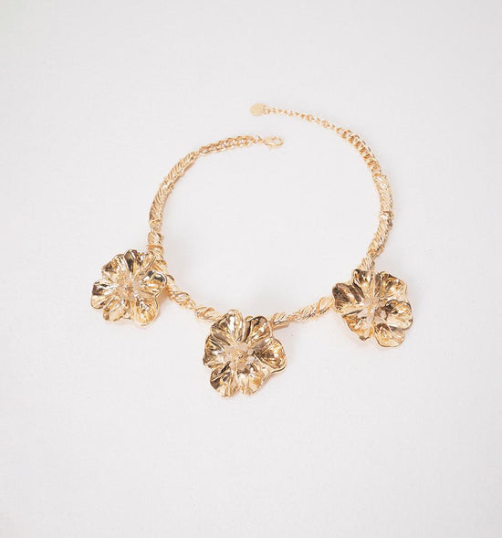 COLLAR CHOCKER FLORES MARTILLADAS