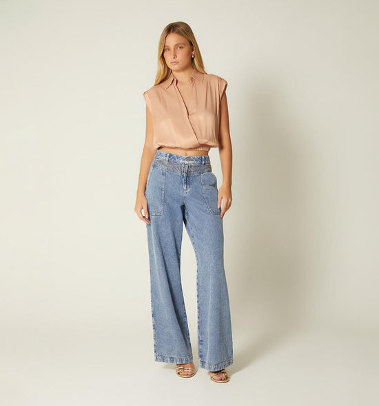 BLUSA MANGA SISA FRENTE CRUZADO