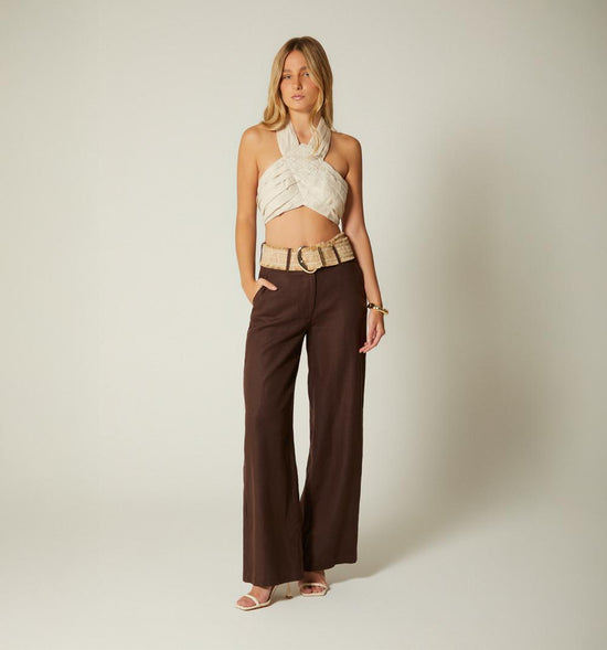 CROPTOP ESCOTE HALTER TIRA DE ANUDAR