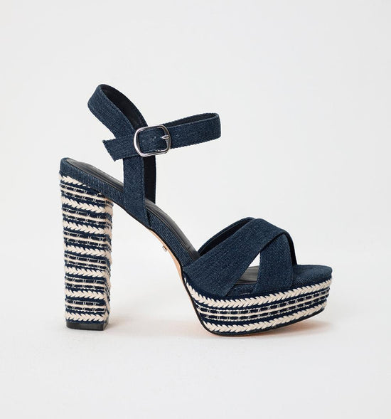 SANDALIA TACON PLATAFORMA  DENIM