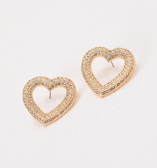 ARETES CORAZONES CON PIEDRAS - 1