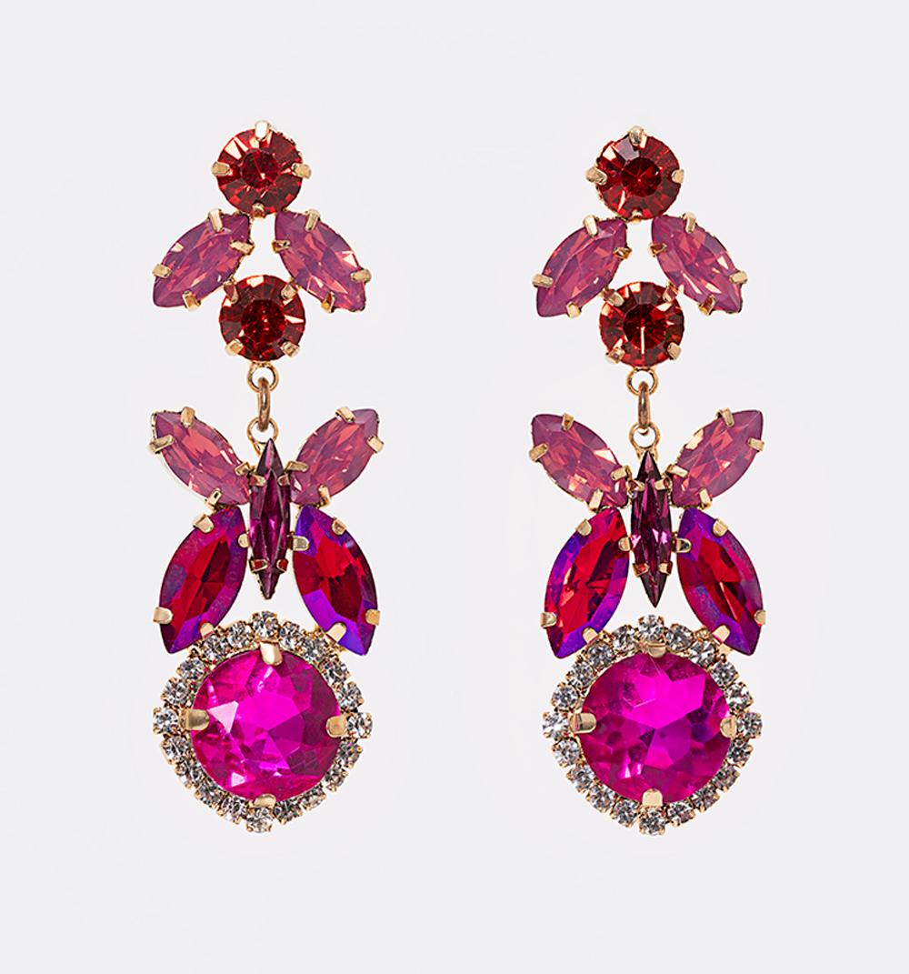 ARETES CRISTALES Y PIEDRAS BRILLANTES - 1