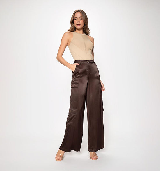 PANTALON PALAZZO TIPO CARGO