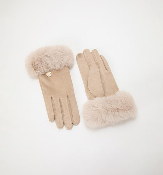 GUANTES SUEDE CON PELO