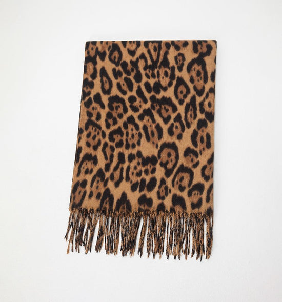 PASHMINA ANIMAL PRINT CON FLECOS