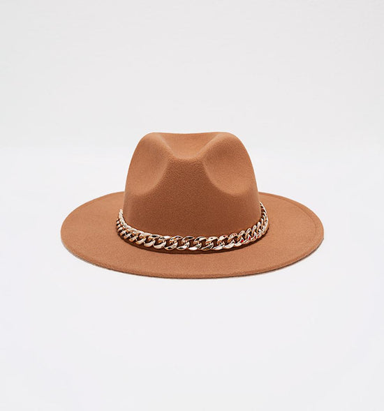 SOMBRERO FEDORA CON CADENA - 1