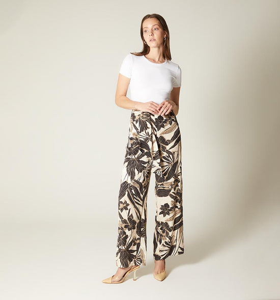 PANTALON PALAZZO TIRO ALTO CON AMARRE