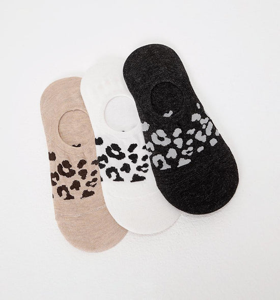 TRIPACK MEDIAS TIPO BALETA ANIMAL PRINT