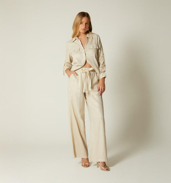 PANTALON TIRO ALTO CON AMARRE