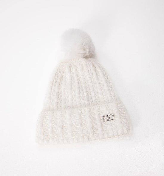 GORRO TEJIDO TRENZADO CON LUREX