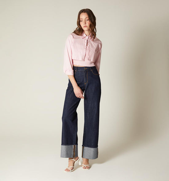 JEAN WIDE LEG, TIRO ALTO, CINCO BOLSILLO