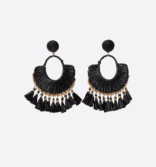 ARETES CON MINI POMPOM - 1