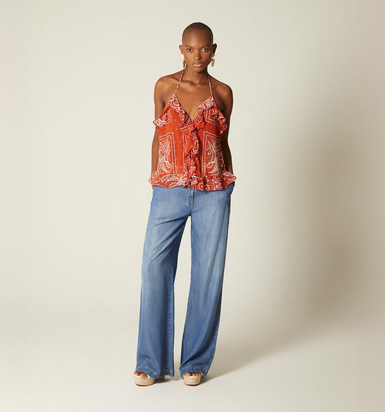 BLUSA HALTER CON BOLERO