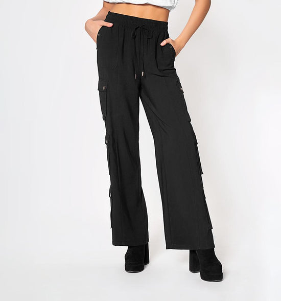 PANTALON CARGO PRETINA RESORTADA