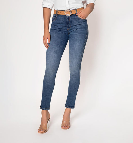 JEAN SKINNY CINCO BOLSILLOS, TIRO ALTO,