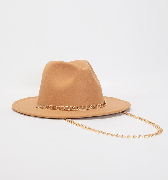 SOMBRERO FEDORA CON CADENA