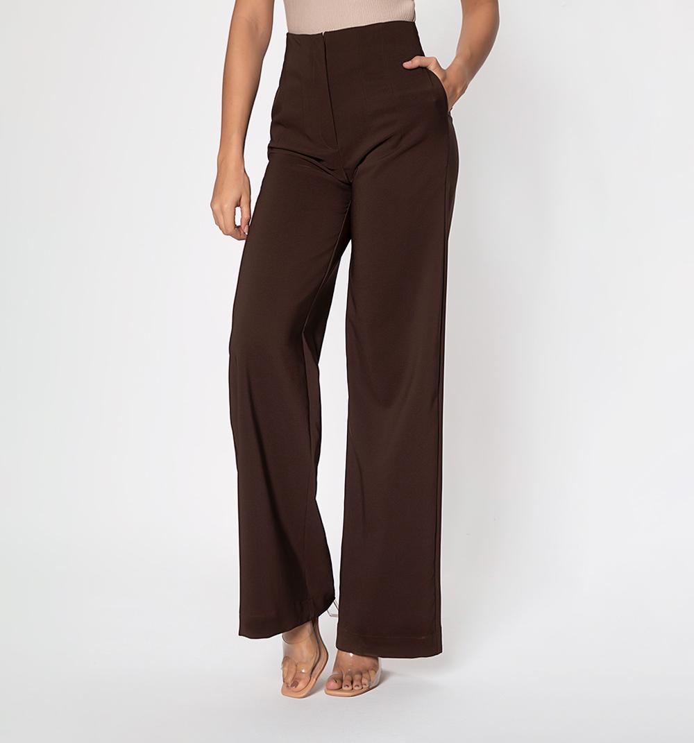 PANTALON PALAZO TIRO ALTO CON PRENSES Y - 2