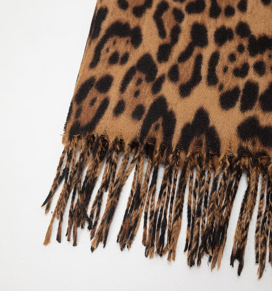 PASHMINA ANIMAL PRINT CON FLECOS