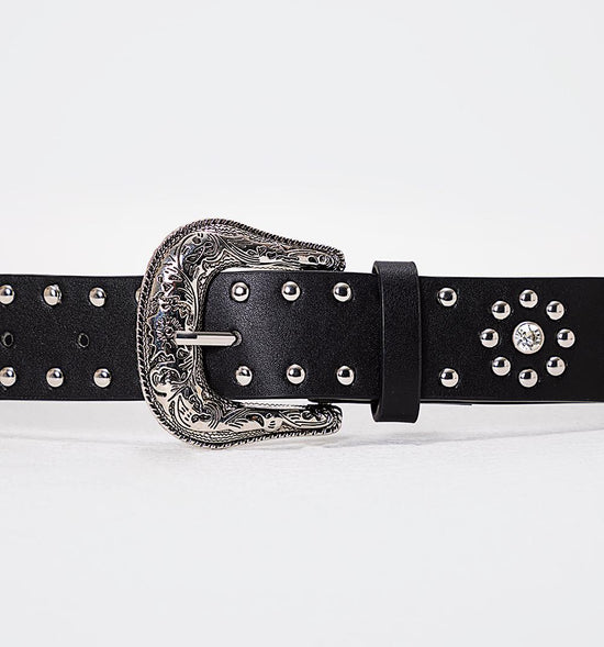 CORREA WESTERN CON  STUDS  Y STUD EN FLO