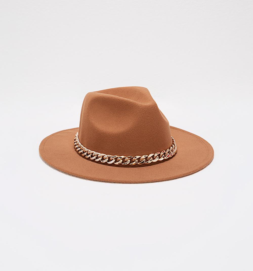 SOMBRERO FEDORA CON CADENA - 2