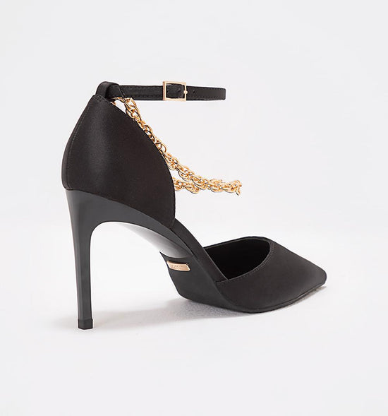 STILETTO EN SATTEN CON CADENA AL TOBILLO - 2