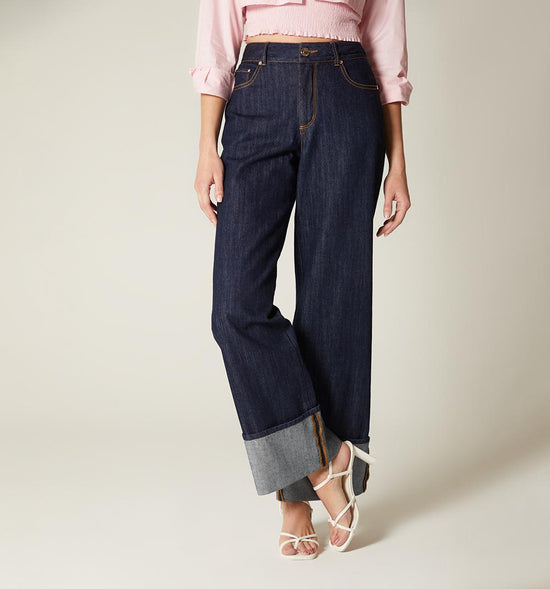 JEAN WIDE LEG, TIRO ALTO, CINCO BOLSILLO