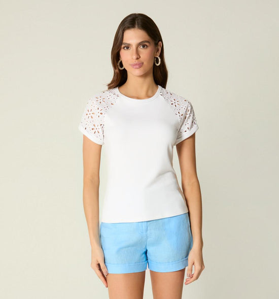 CAMISETA MANGA RANGLA EN HOJAROTA