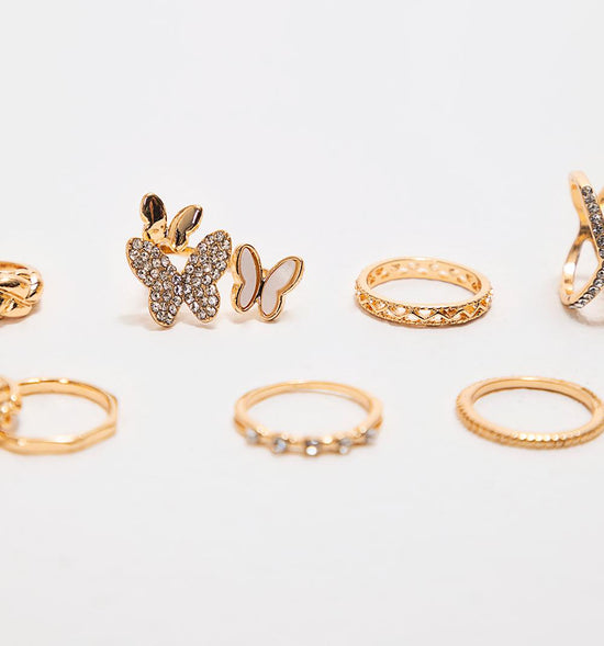 SET ANILLO MARIPOSAS