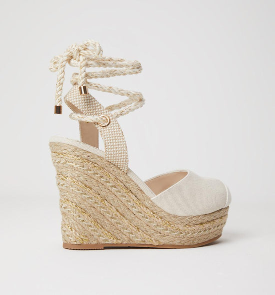 SANDALIA PLATAFORMA YUTE CON LUREX Y CAP