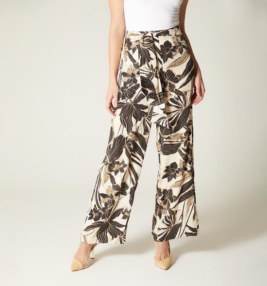 PANTALON PALAZZO TIRO ALTO CON AMARRE