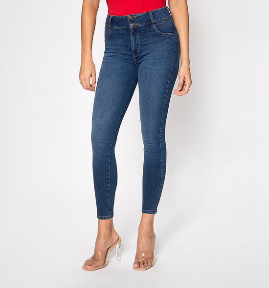 JEAN SKINNY LEVANTA COLA,TIRO ALTO, PRET - 2