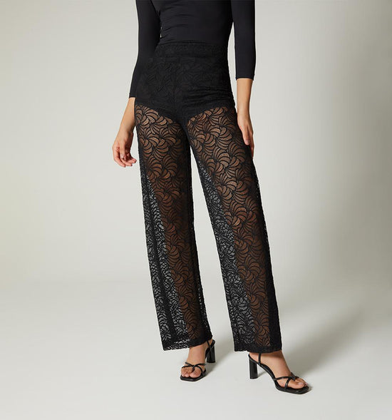 PANTALON TIRO ALTO TIPO PALAZZO CON PANT