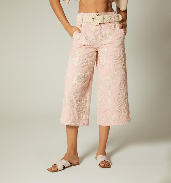 JEAN CULOTTE, TIRO ALTO EN JACQUARD, CON