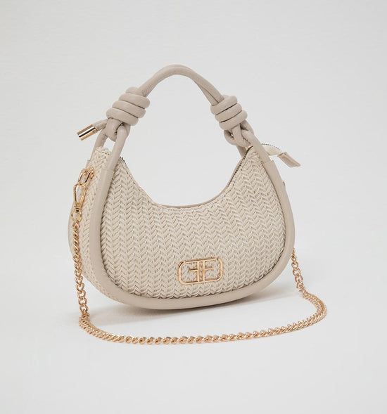 BOLSO DE MANO CON ASA EN NUDO