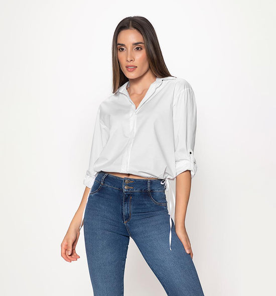 BLUSA CAMISERA MANGA LARGA