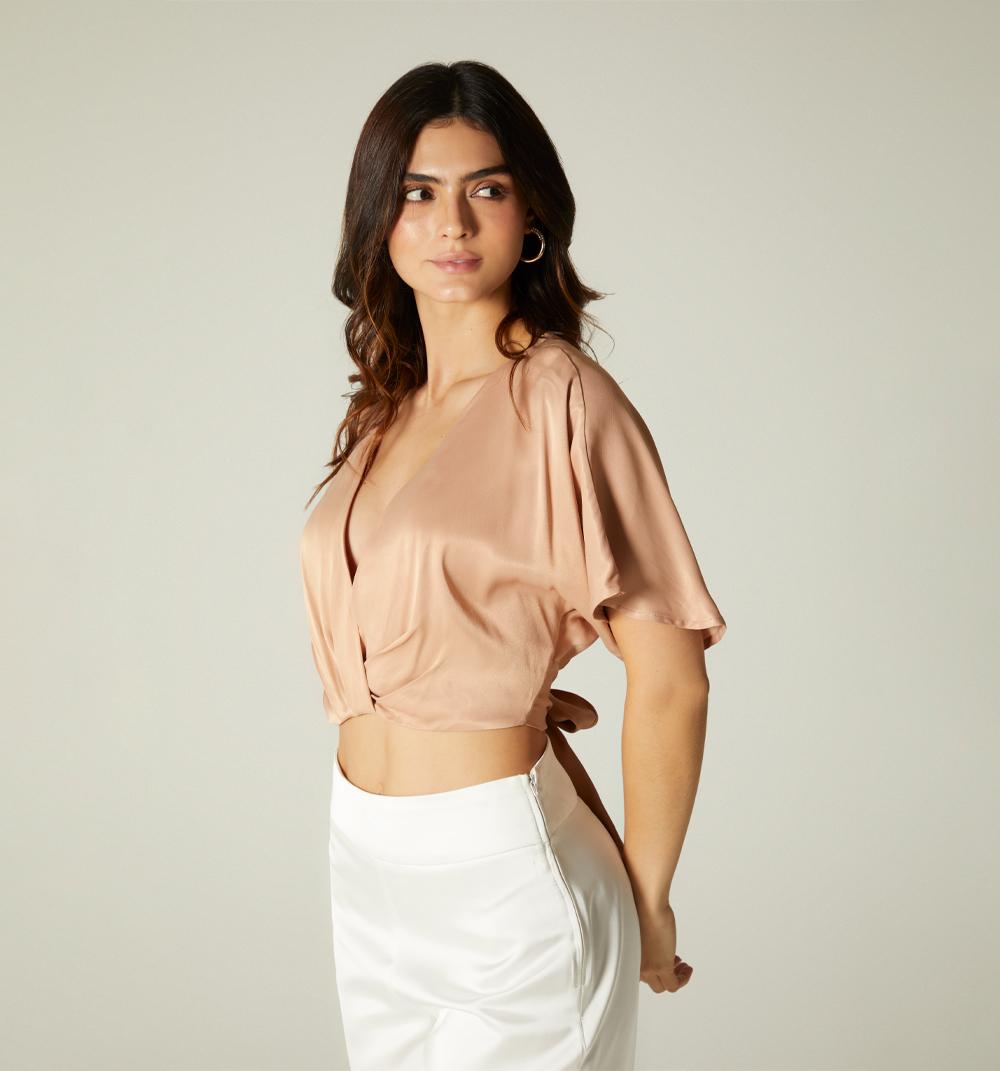 BLUSA CROP MANGA CORTA - 2