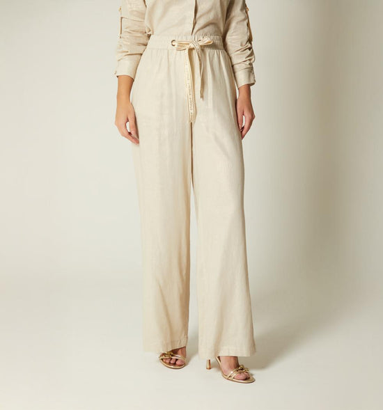 PANTALON TIRO ALTO CON AMARRE