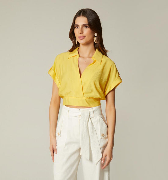 BLUSA  MANGA CORTA CRUZADA