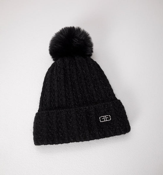 GORRO TEJIDO TRENZADO CON LUREX