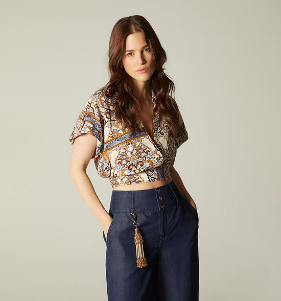 BLUSA  MANGA CORTA CRUZADA