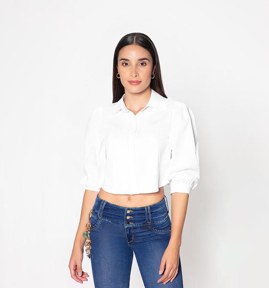 CAMISERA CROP EN ALGODÓN