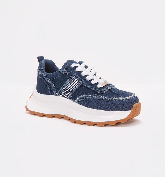 TENNIS DEPORTIVO PLATAFORMA EN DENIM CON