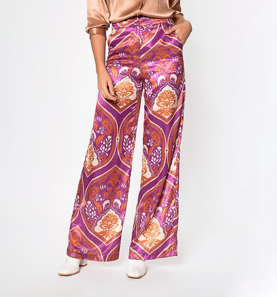 PANTALON PALAZZO CON PRETINA ENRESORTADA