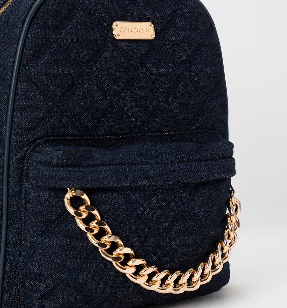 BOLSO TIPO MORRAL  ACOLCHADO EN DENIM CO - 3